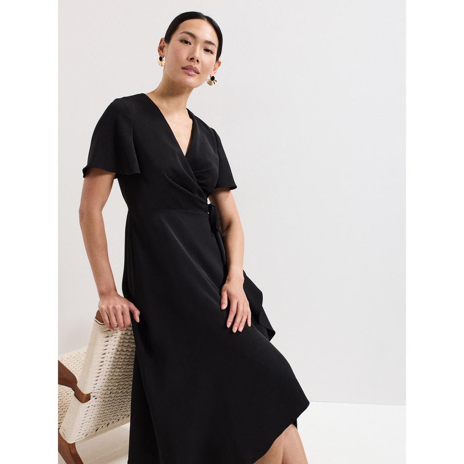 Phase Eight Robe Portefeuille Ourlet Asymétrique  