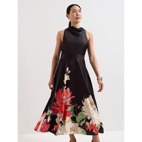 Phase Eight Ärmelloses Blumenmuster Midi Kleid  