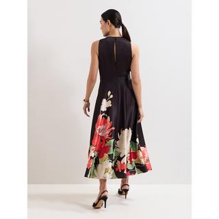 Phase Eight Ärmelloses Blumenmuster Midi Kleid  