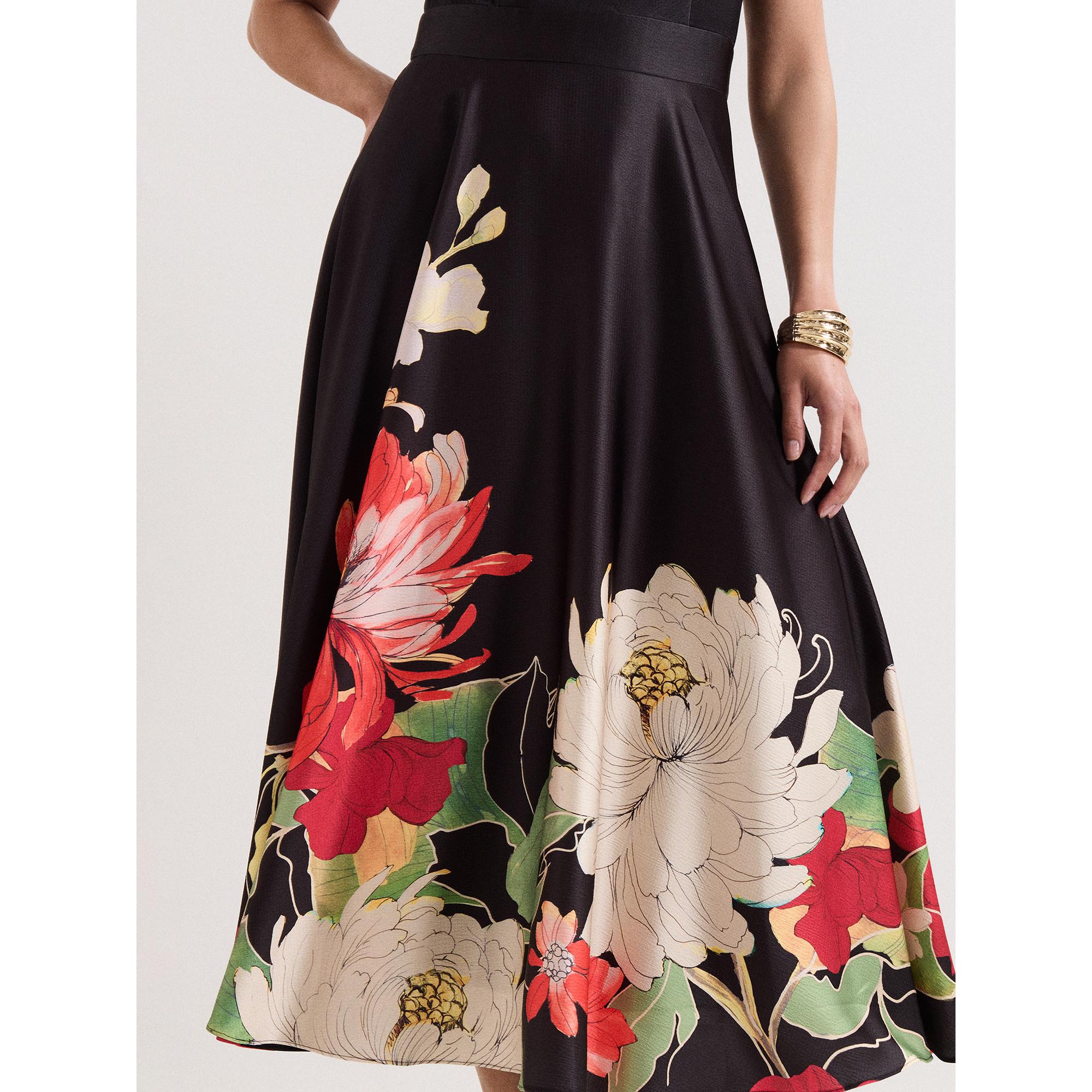 Phase Eight Ärmelloses Blumenmuster Midi Kleid  