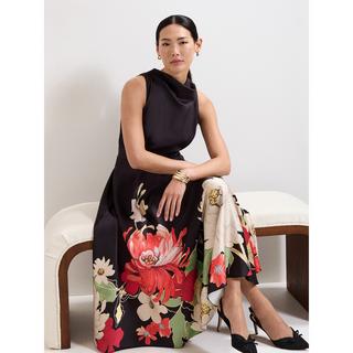 Phase Eight Ärmelloses Blumenmuster Midi Kleid  