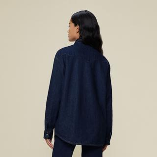 Lois Jeans Noad Dark Rinse Blusa Denim Maniche Lunghe  