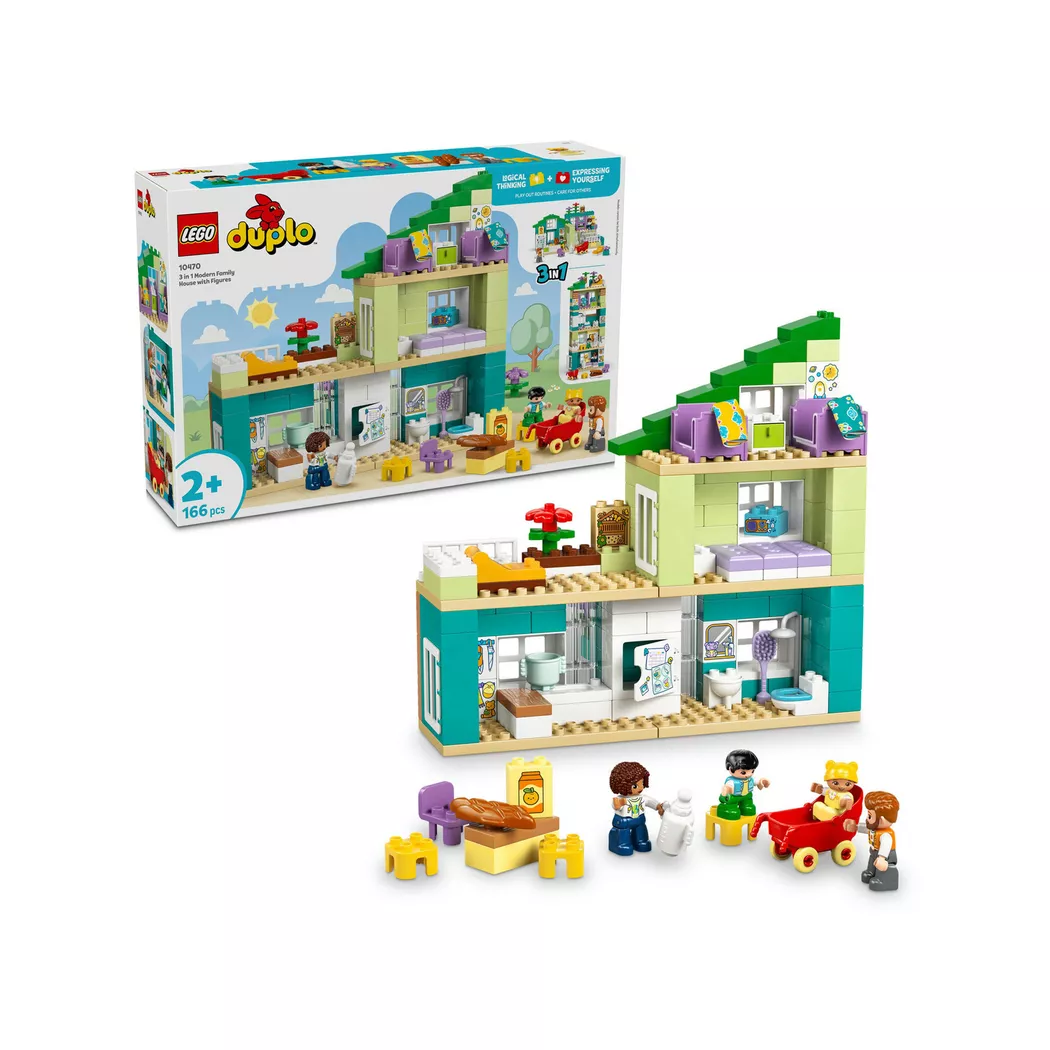 Lego DUPLO Town 3-i-1 Moderne familievilla med figurer 10470