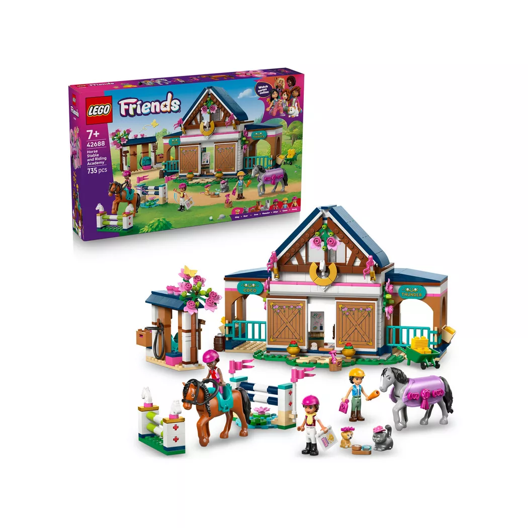 LEGO Friends 42688 Horse Stable and Riding School Building Set