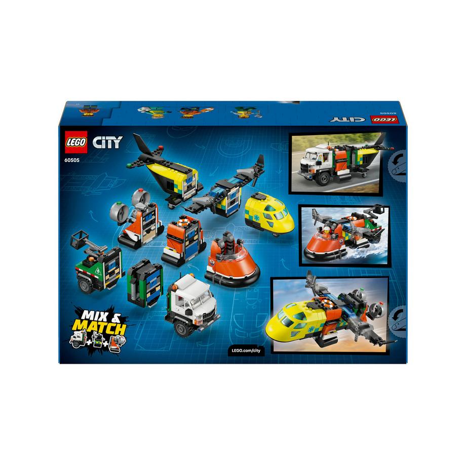 LEGO®  60505 Kombinationsset mit Flugzeug, Wartungsfahrzeug und Luftkissenboot 