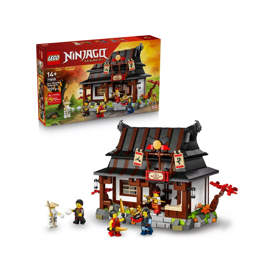 Lego Ninjago 15-årsjubileumssett med 4 våpen-smia 71858