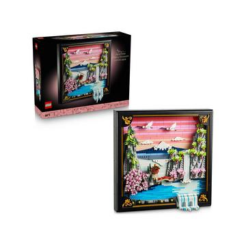 31218 Paesaggio giapponese con ciliegi fioriti