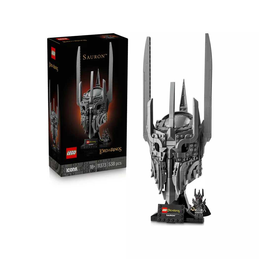 LEGO Icons 11373 Lord of the Rings Sauron Helmet Display Model Black