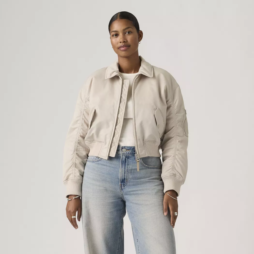 Levi´s ® Blouson Bomber Bowie Cropped Chateau Gray L Femme