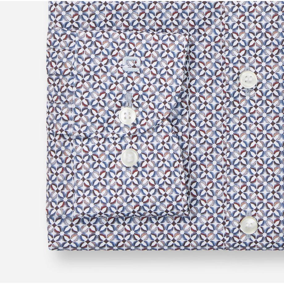 OLYMP Chemise ajustée à motif géométrique  