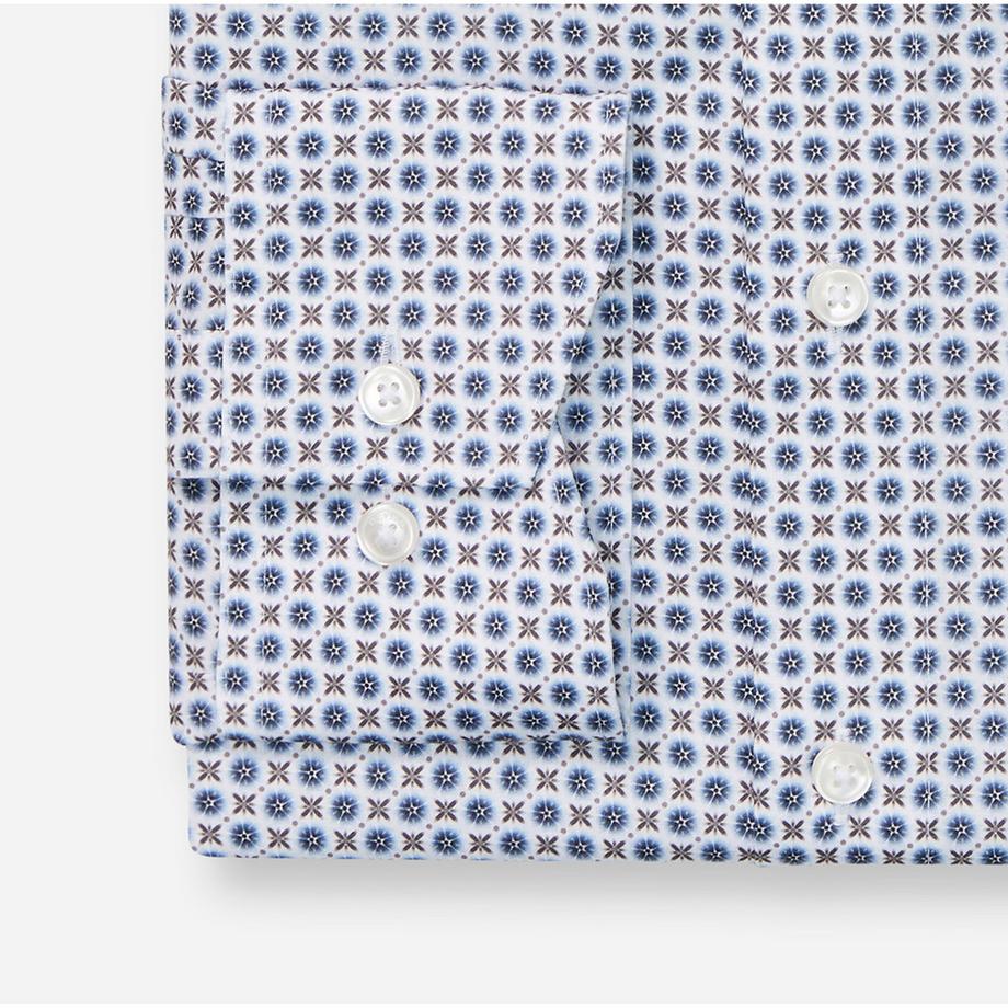 OLYMP Chemise Manches Longues Motif Géométrique  