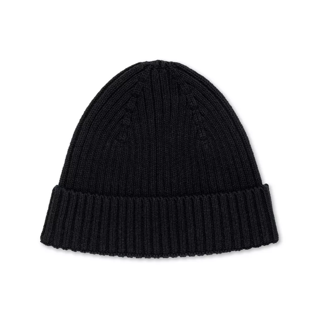 Manor Woman Ribbed Knit Beanie Black Onesize