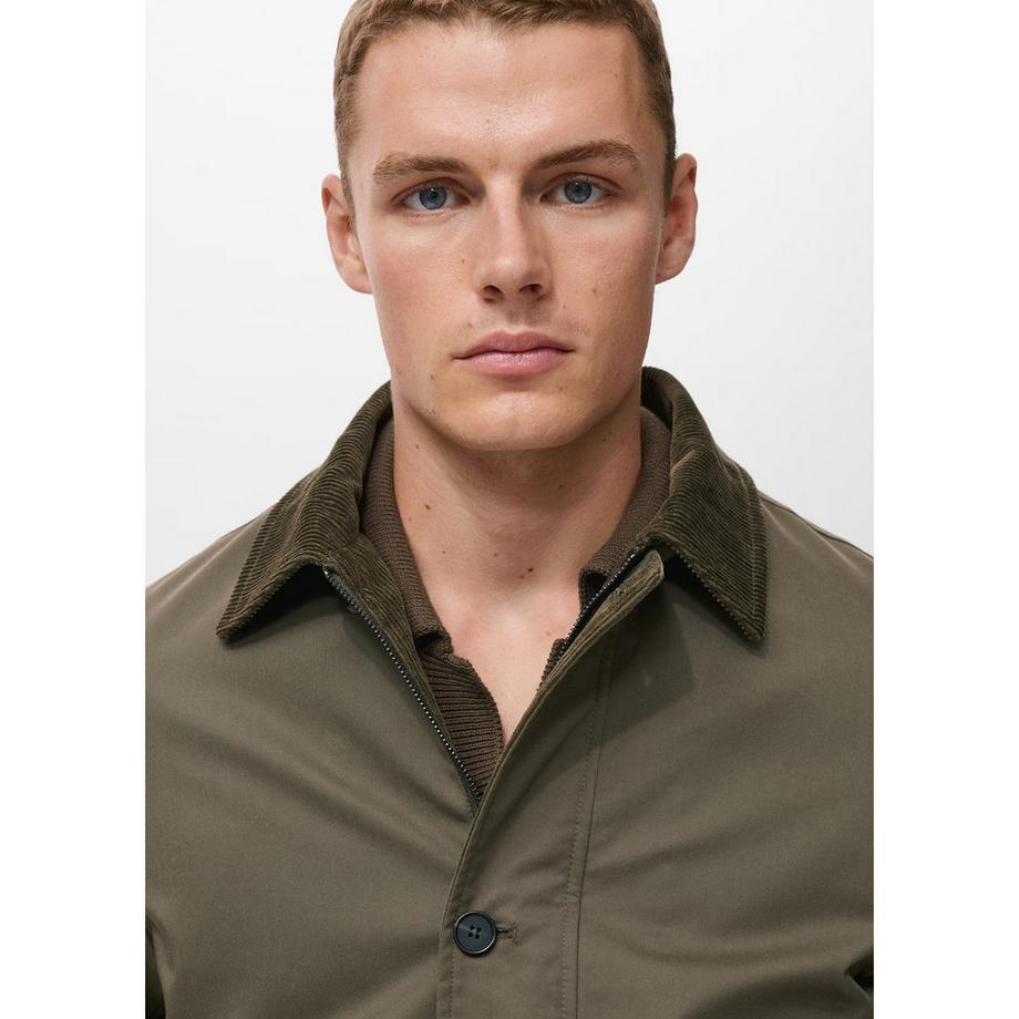 Mango Man Jacke mit Cordkragen  