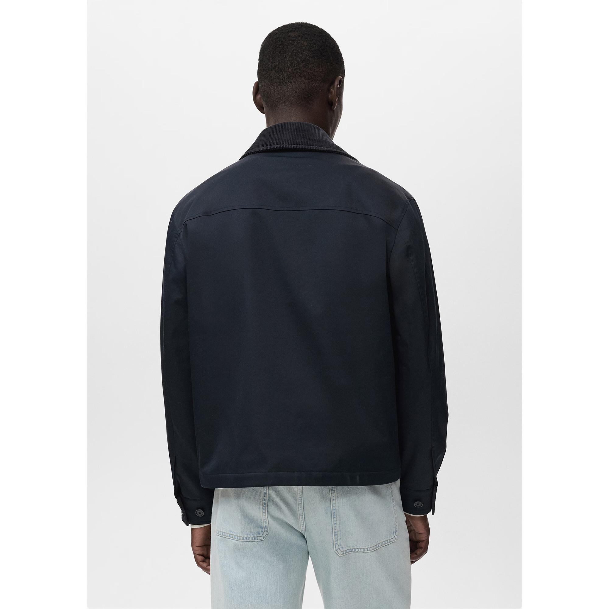 Mango Man Jacke mit Cordkragen  