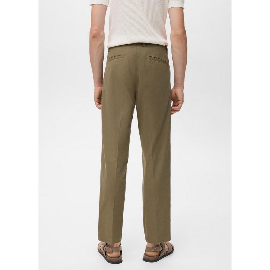 Mango Man Bundfalten Straight Fit Hose  