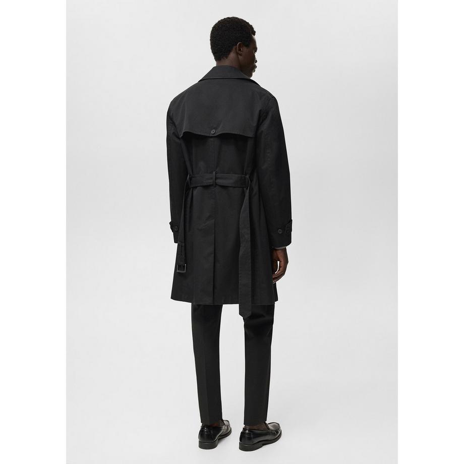 Mango Man Zweireihiger Trenchcoat  