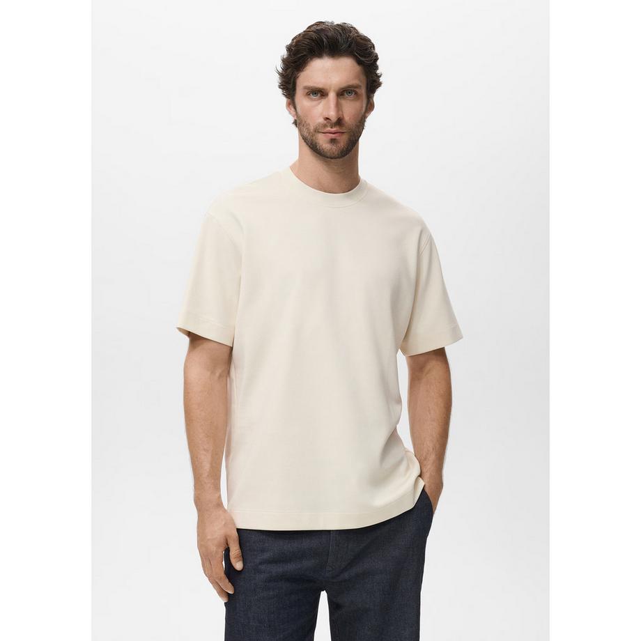 Mango Man Relaxed Fit Kurzarm T-Shirt  