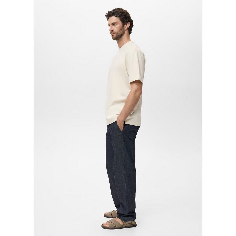 Mango Man Relaxed Fit Kurzarm T-Shirt  