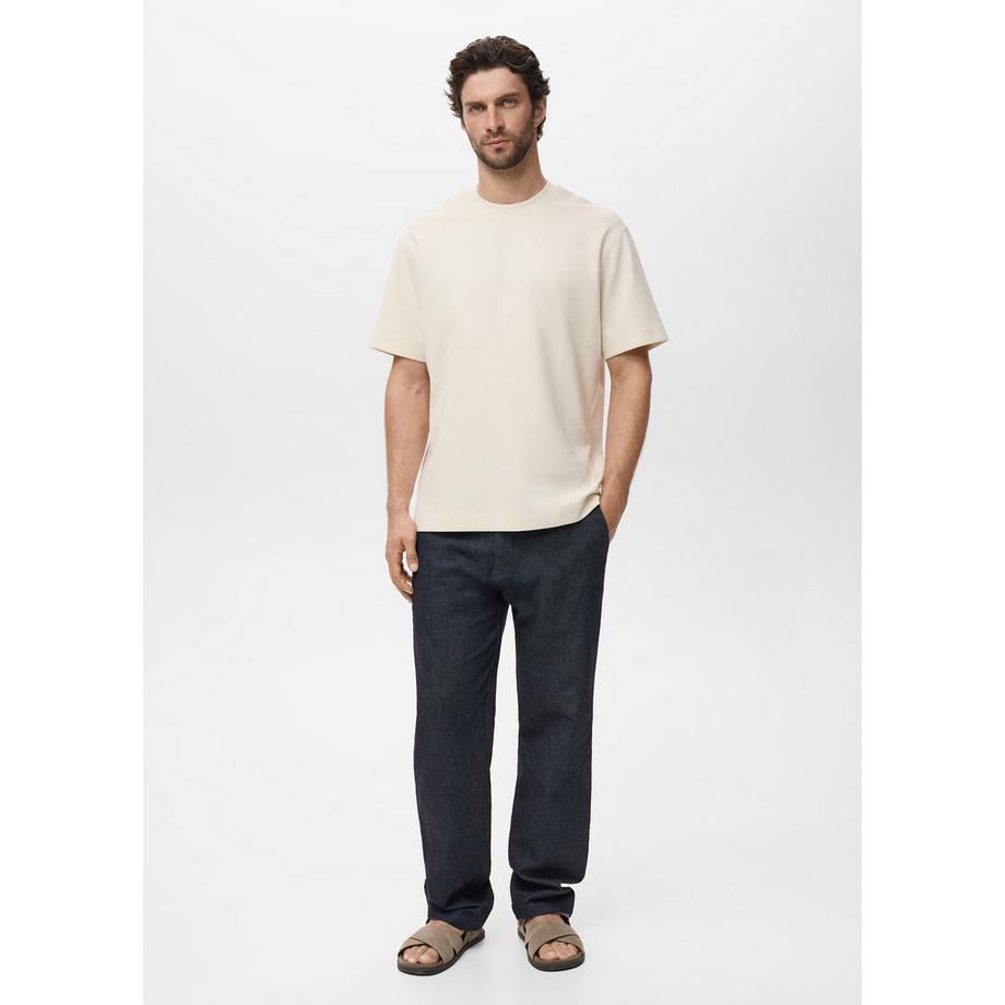 Mango Man Relaxed Fit Kurzarm T-Shirt  
