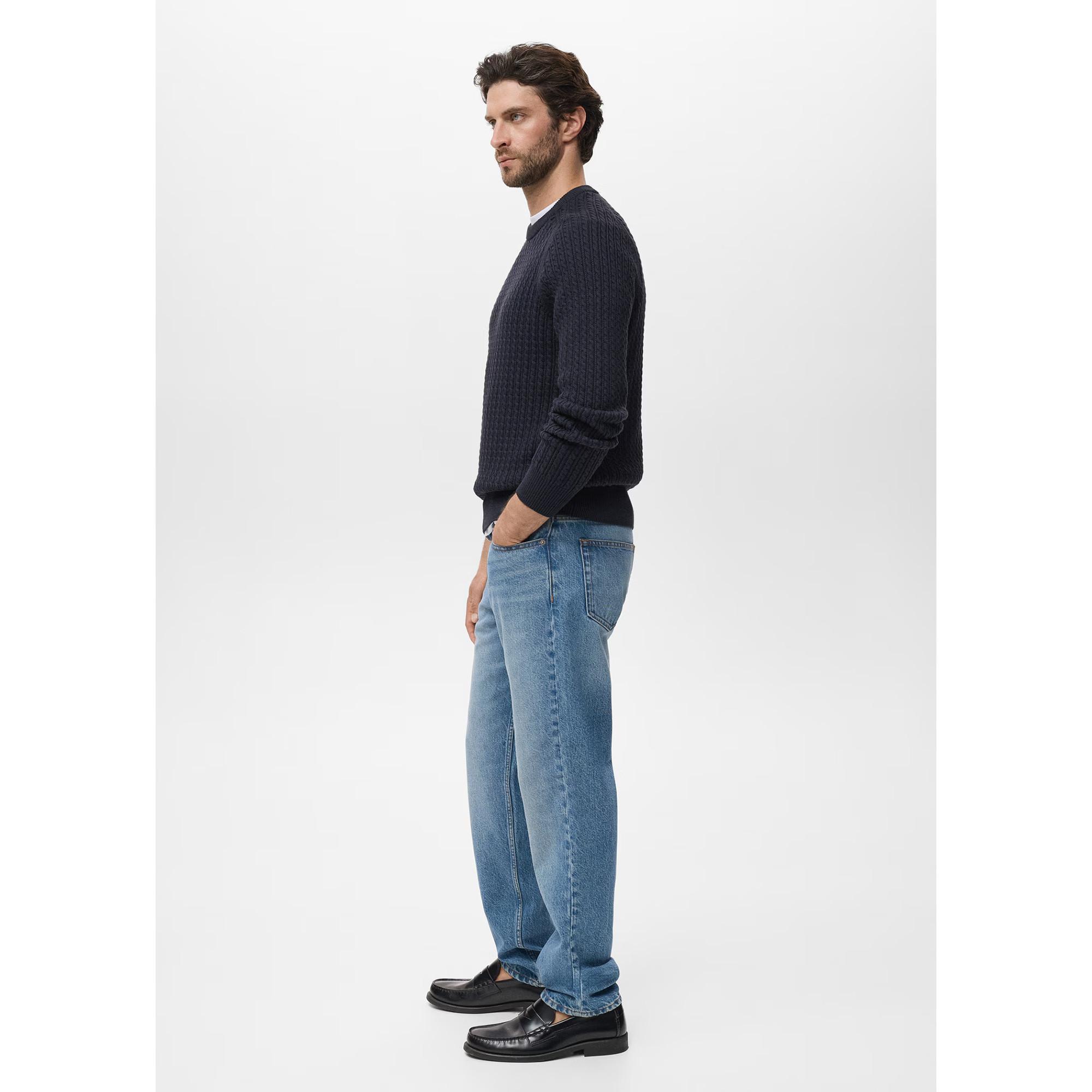 Mango Man Zopfmuster Regular Fit Sweatshirt  
