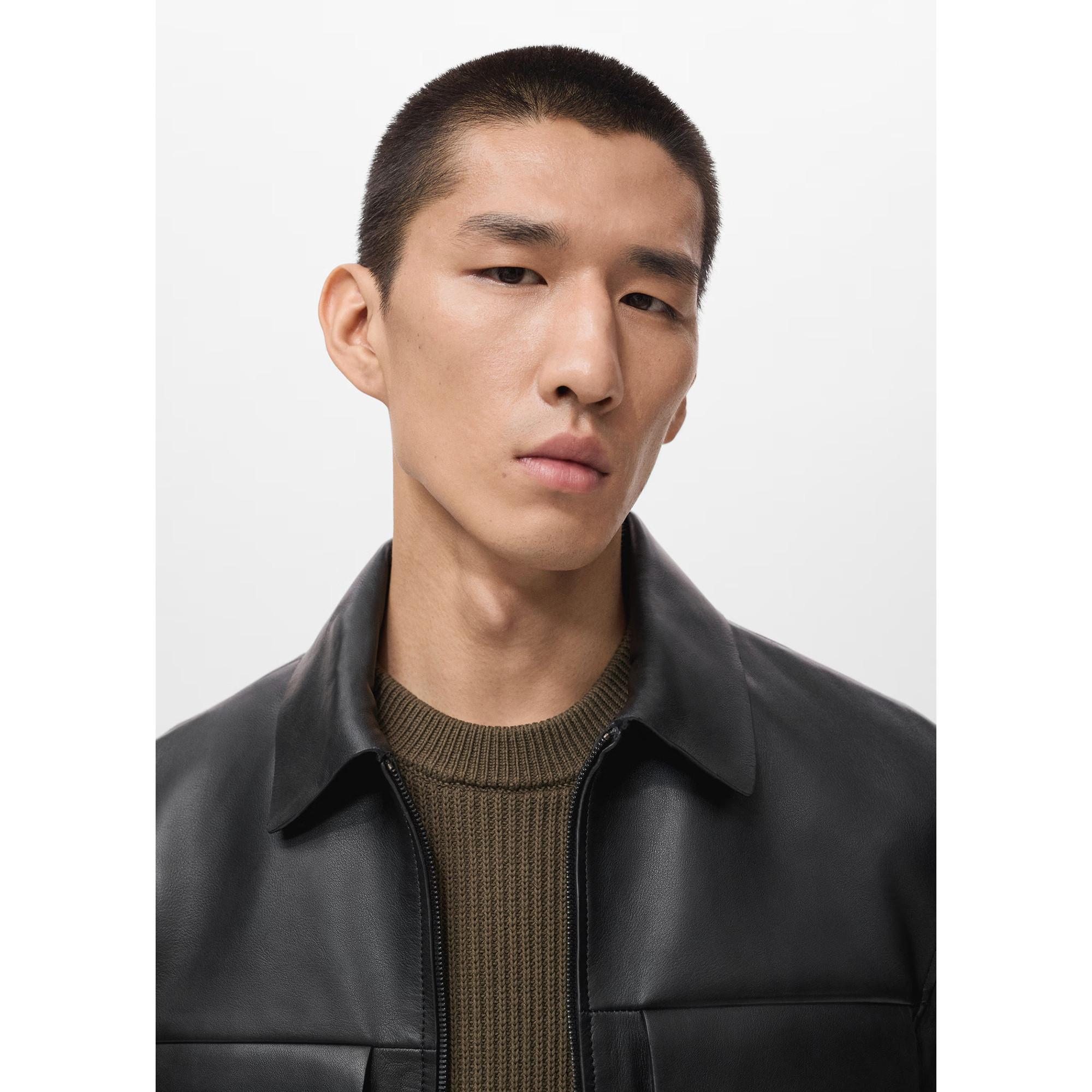 Mango Man Veste en cuir  