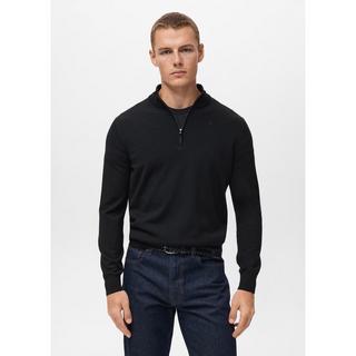 Mango Man Giacca Felpata Half Zip Collo Alto  