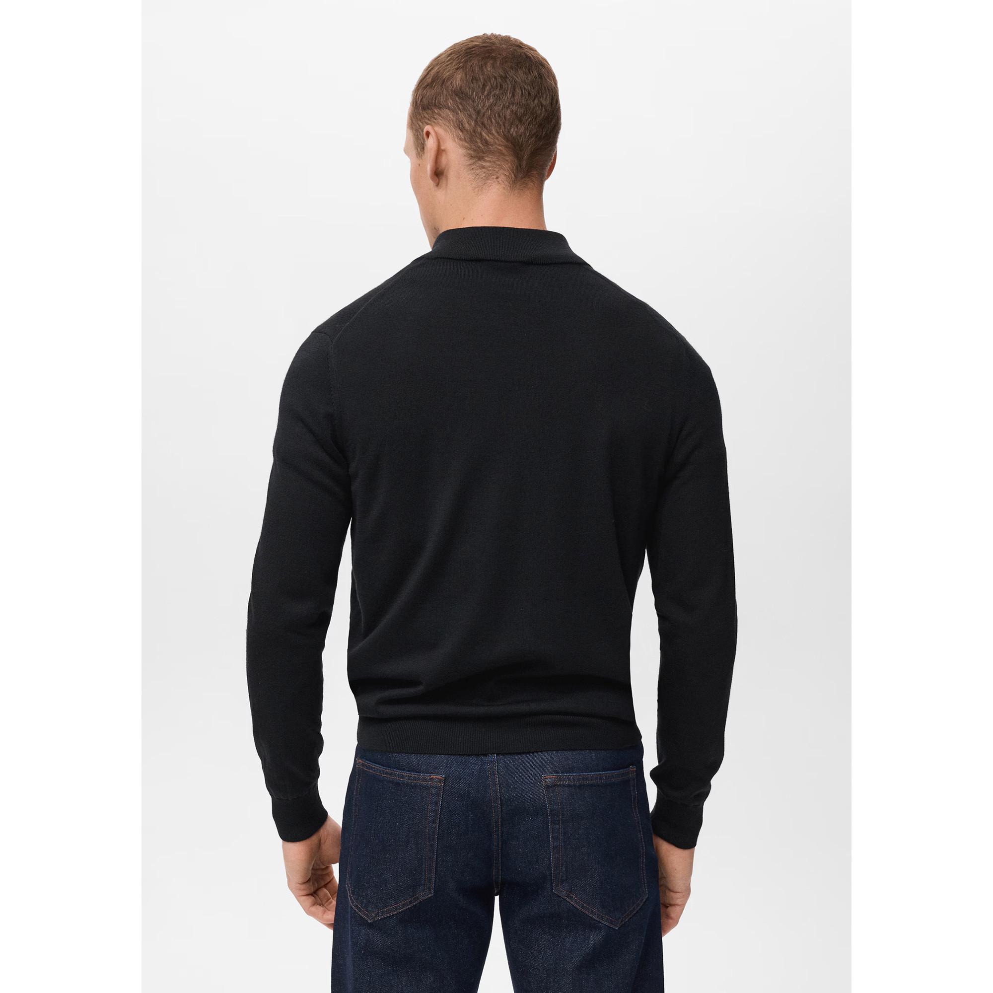 Mango Man Giacca Felpata Half Zip Collo Alto  