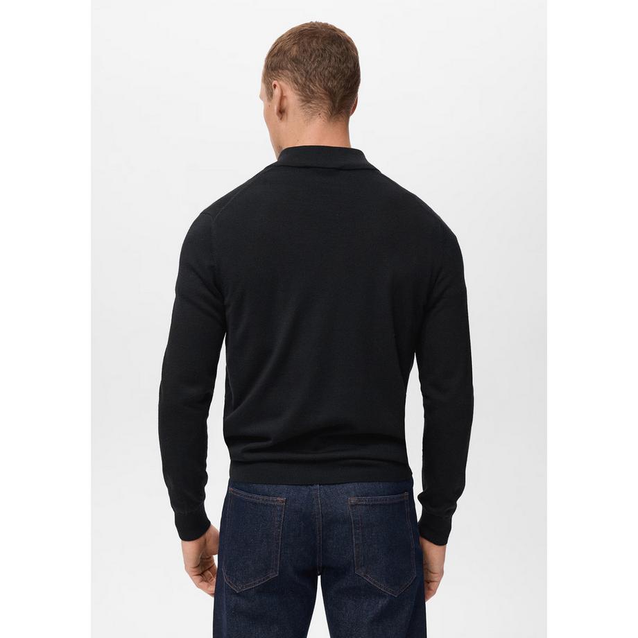 Mango Man Felpa Half Zip Collo Alto  