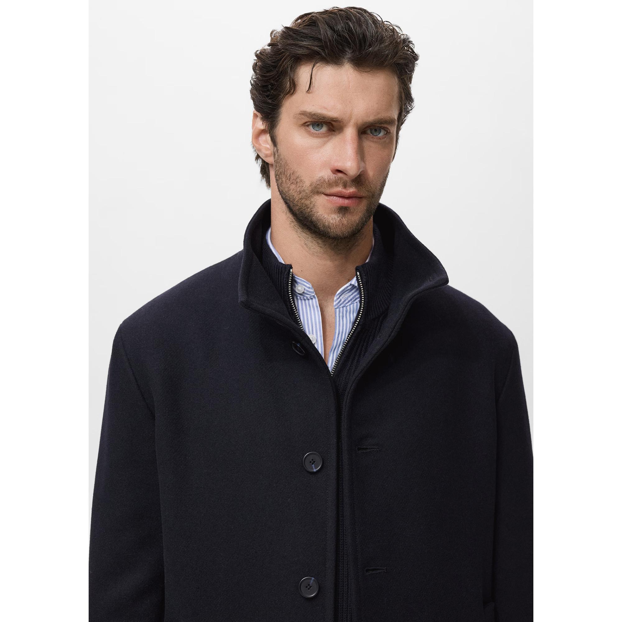 Mango Man Manteau homme coupe droite avec col montant  