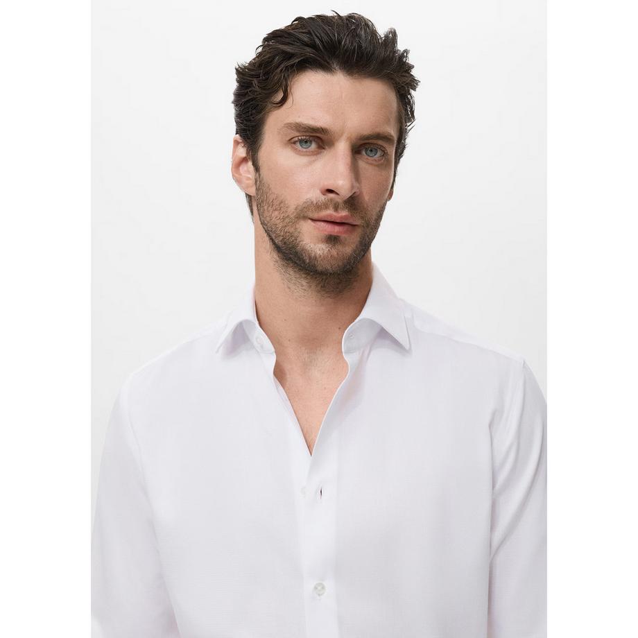 Mango Man Slim Fit Langarmhemd  