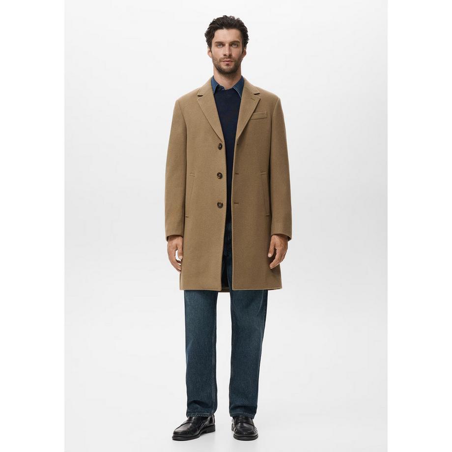Mango Man Manteau long avec col à revers  