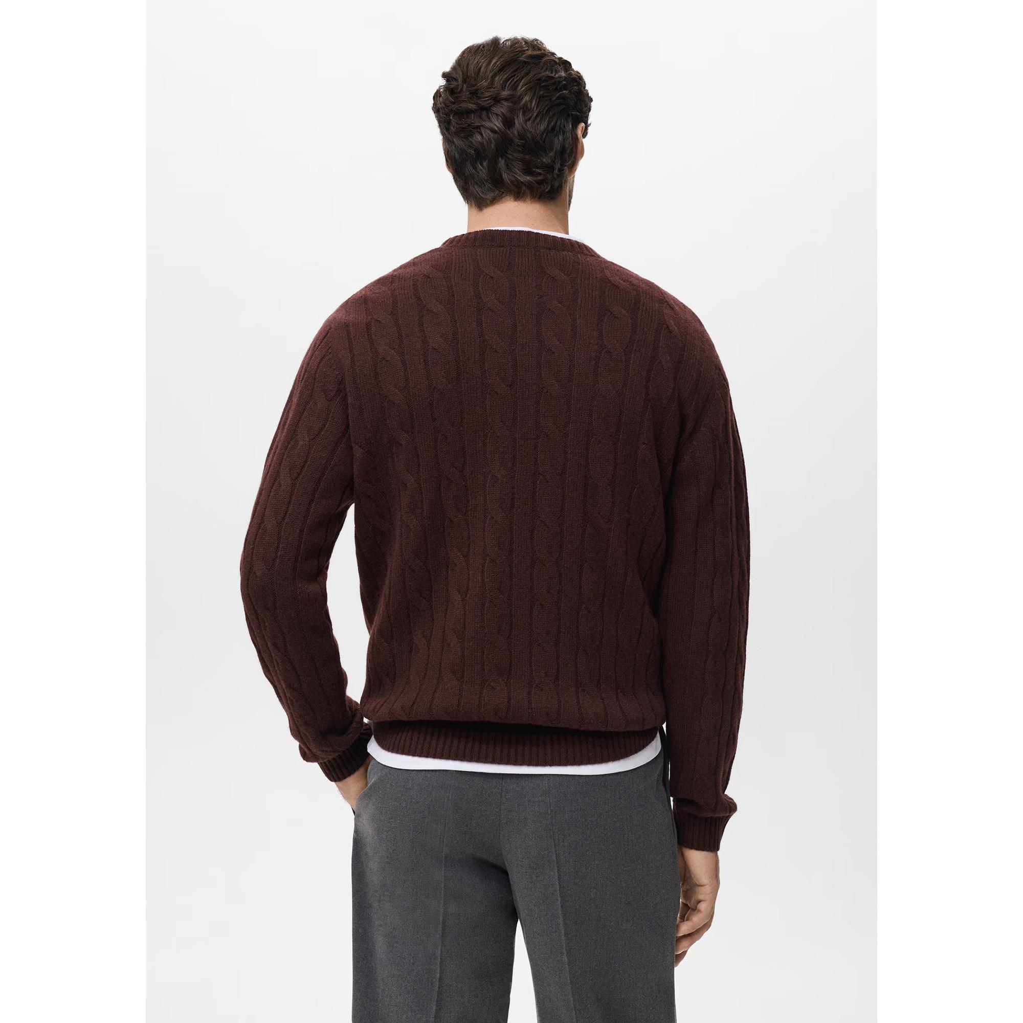Mango Man Zopfmuster Pullover  