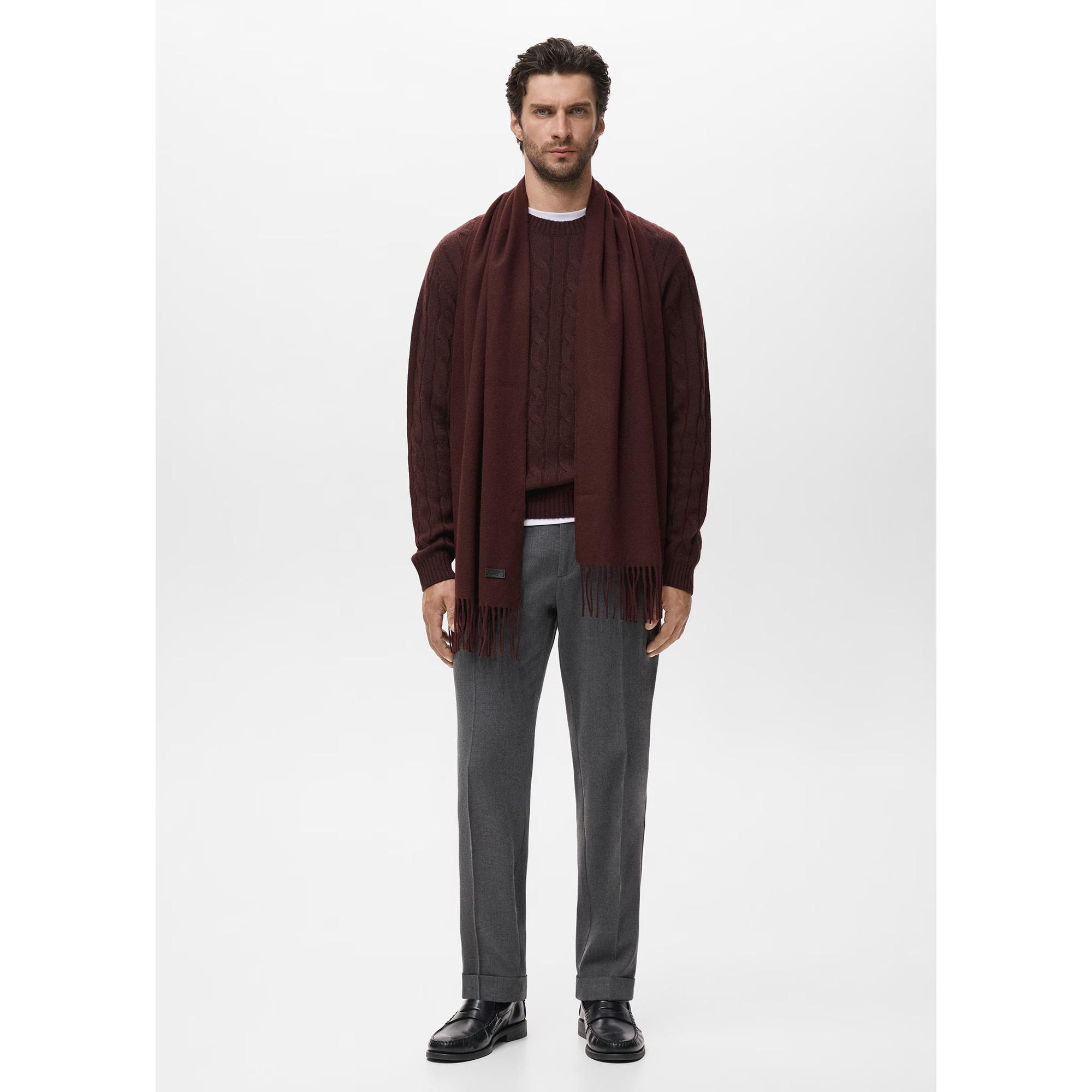 Mango Man Zopfmuster Pullover  