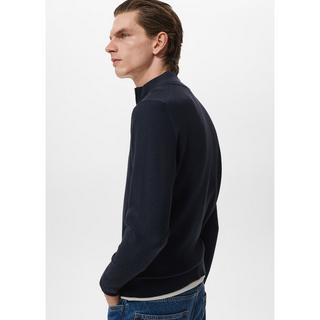 Mango Man Felpa a coste con mezza zip  