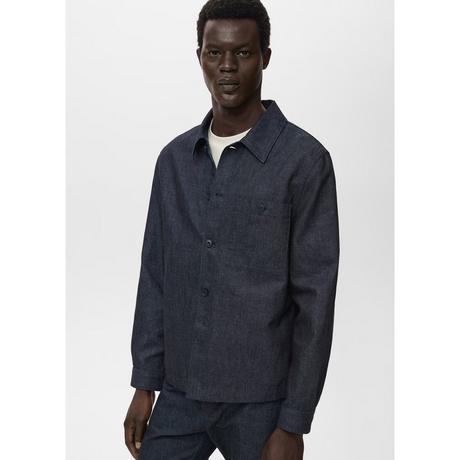 Mango Man Denim Overshirt Straight Fit  