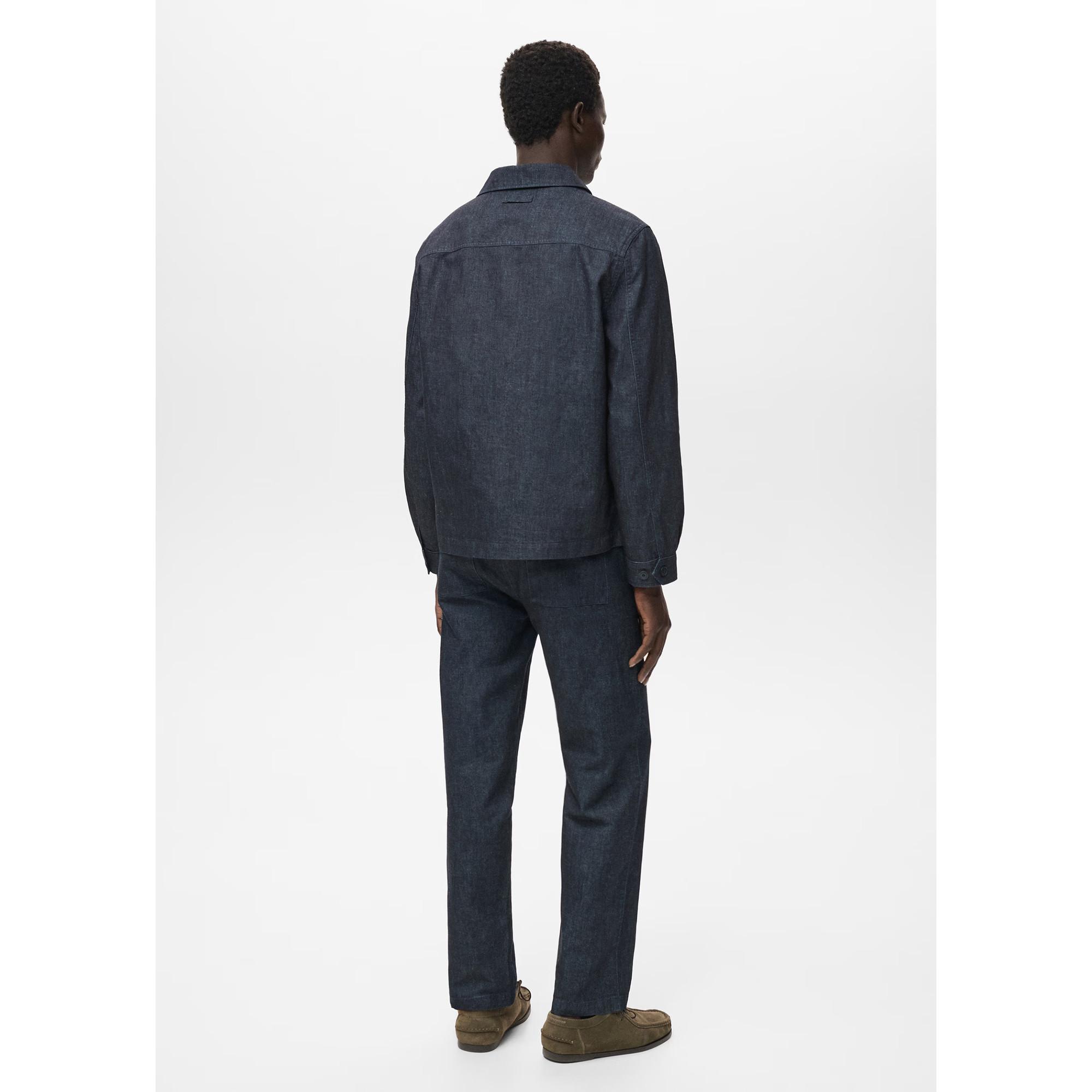 Mango Man Denim Overshirt Straight Fit  