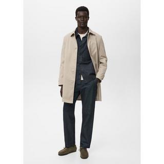 Mango Man Denim Overshirt Straight Fit  