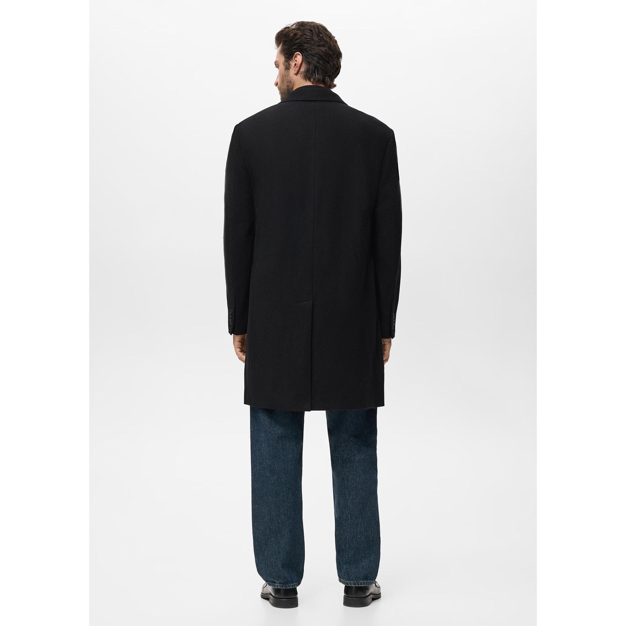 Mango Man Manteau classique droit en laine  