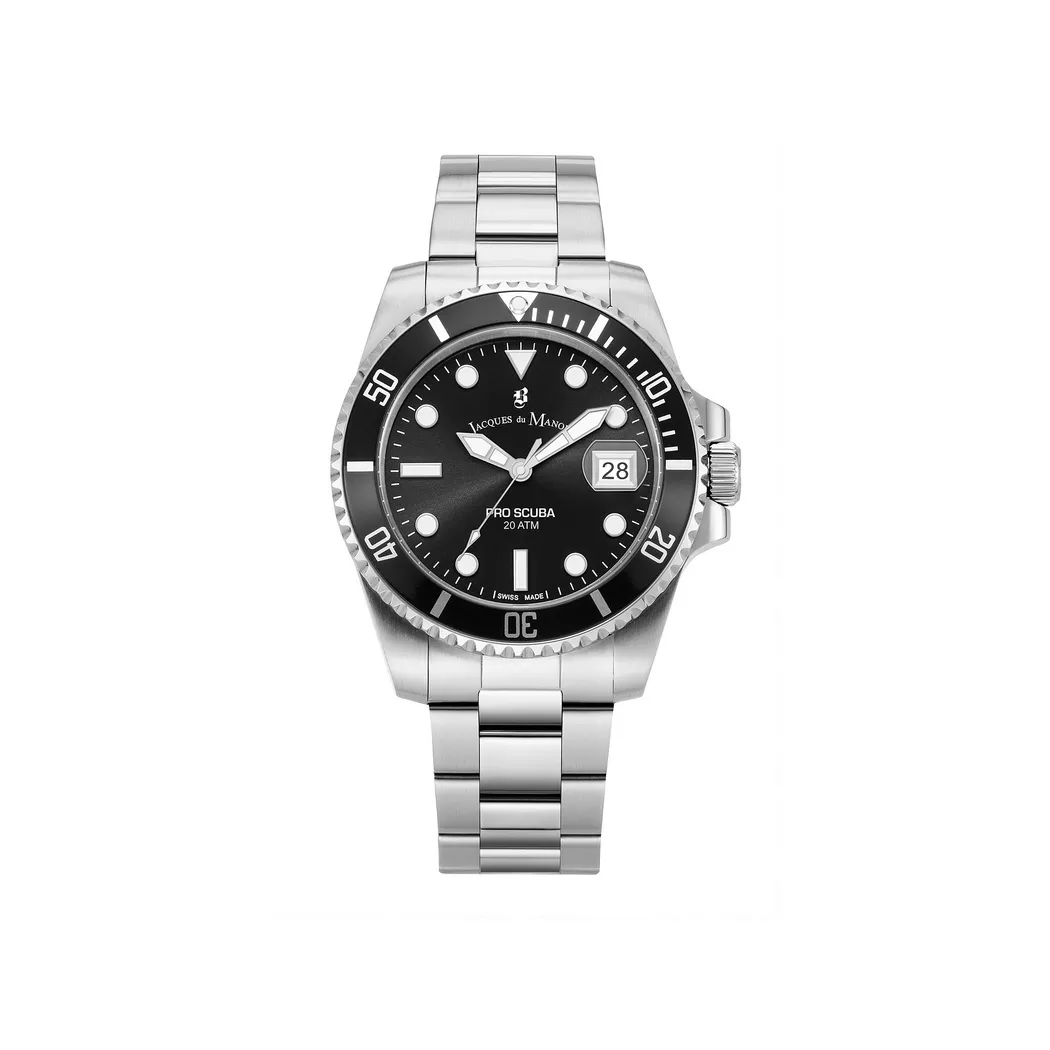 JACQUES DU MANOIR - Analoguhr, Pro Scuba 43, 43mm, Silber 2