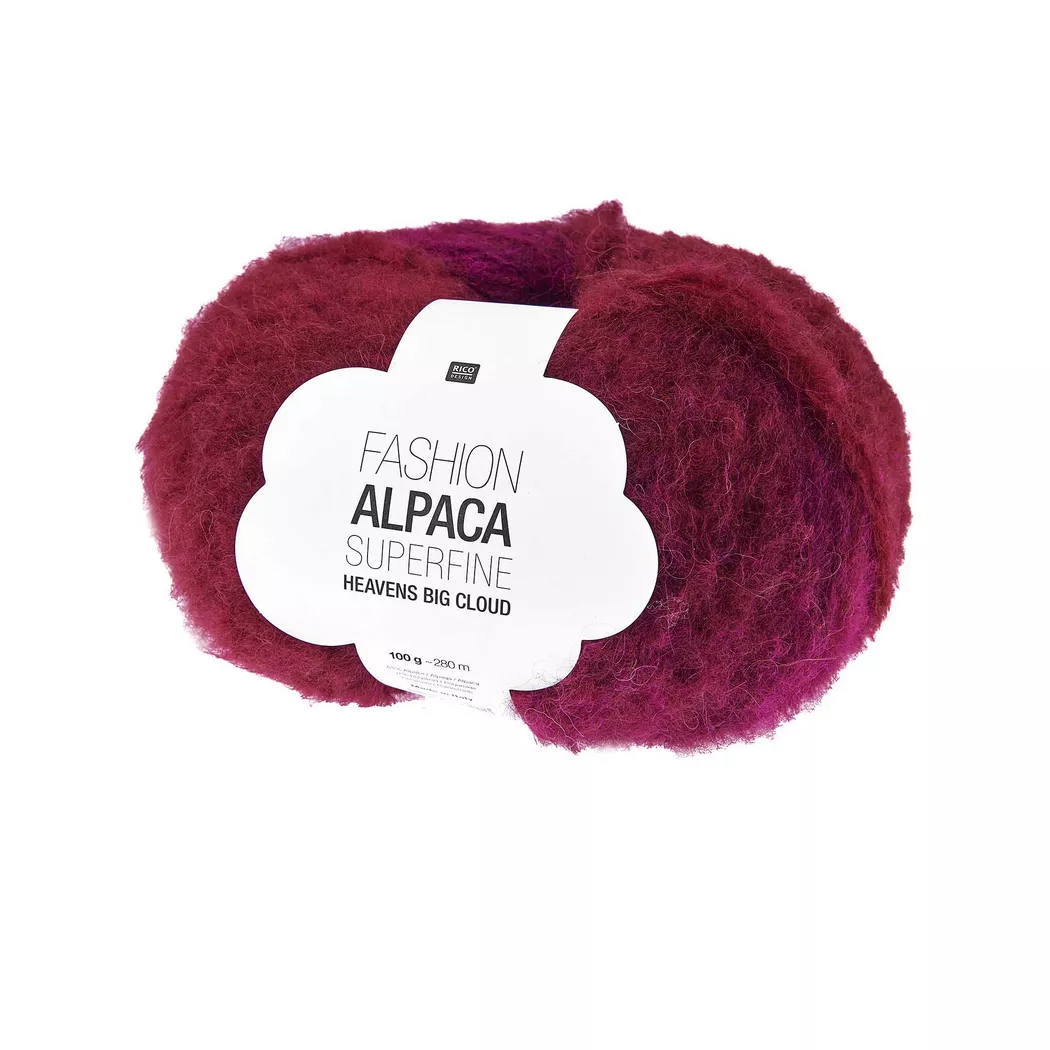 Rico Design Fashion Alpaca Superfine Heavens Big Cloud Red Berries