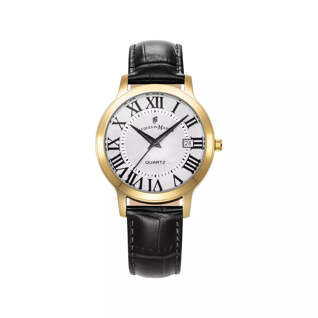 JACQUES DU MANOIR - Analoguhr, Genesis Gents, 38mm, Black 2