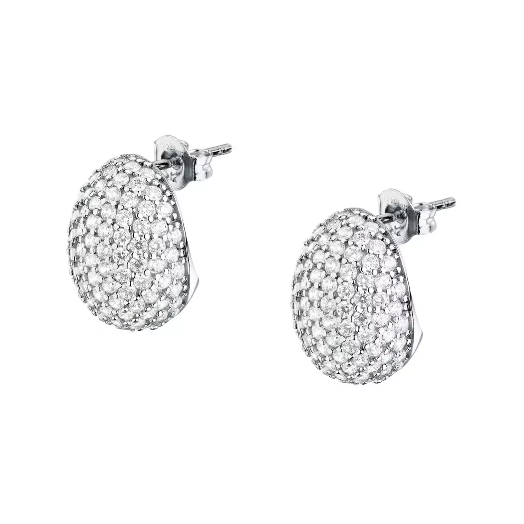 Morellato - Ohrstecker, Pavé, One Size, Silber