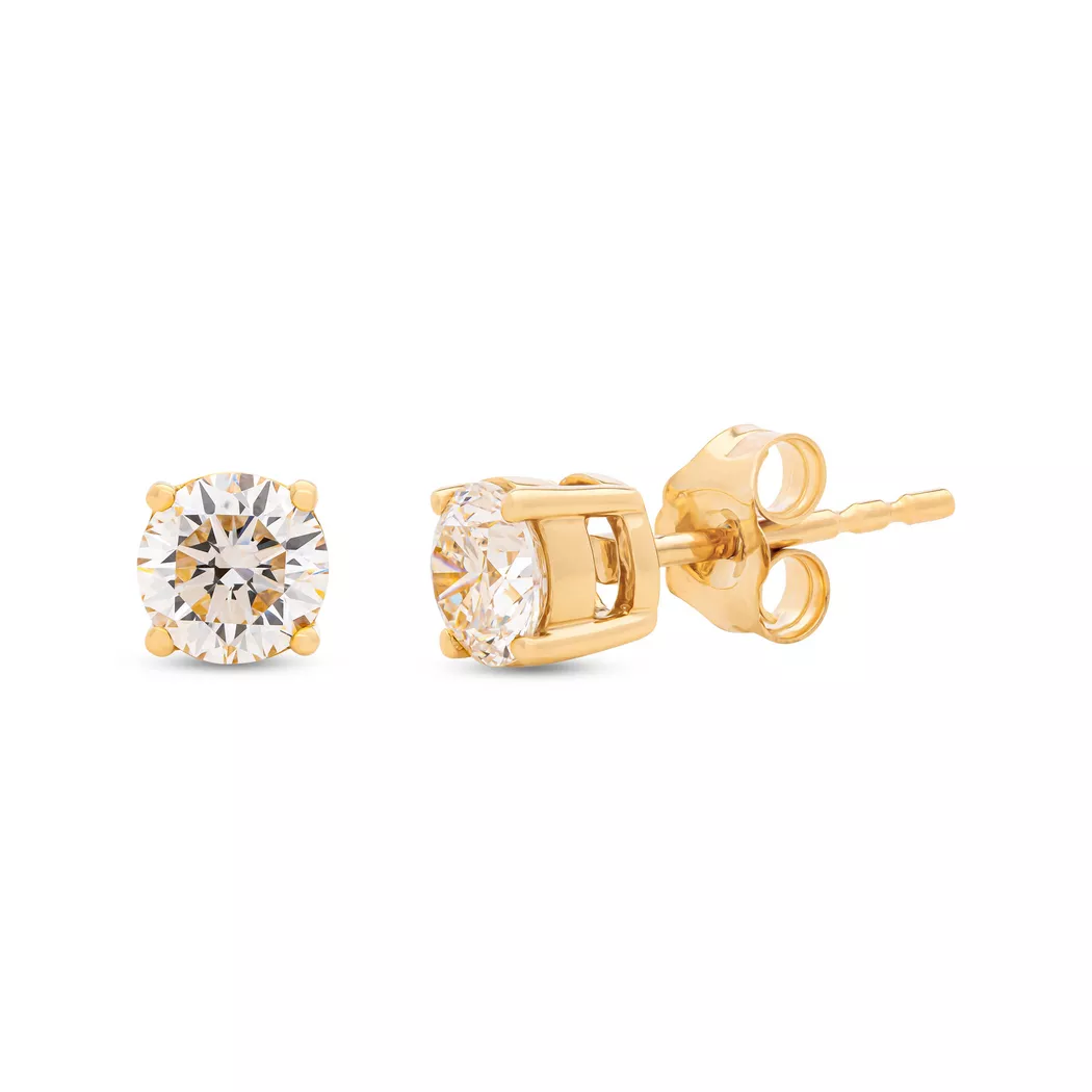 Studio Marquise - Ohrringe, Labordiamanten, One Size, Gelbgold