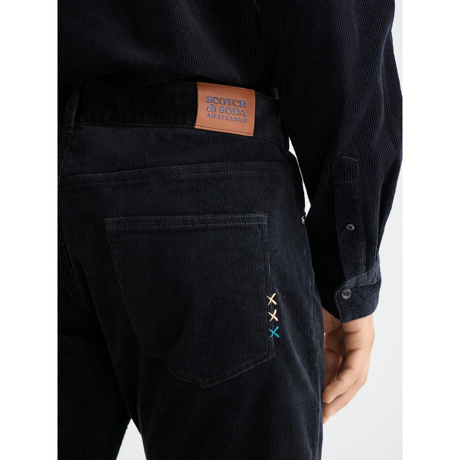 Scotch & Soda Pantalon en velours côtelé coupe droite  