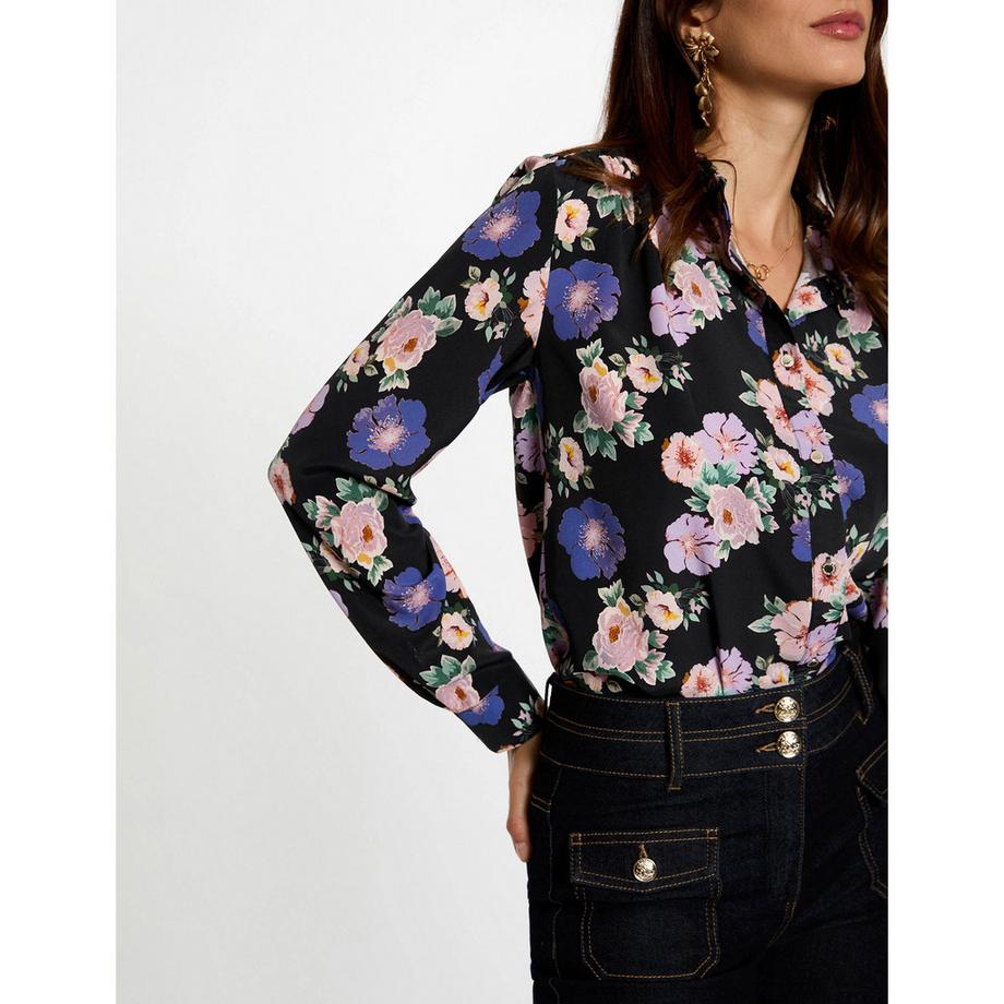 MORGAN Allover-Print Langarmbluse  