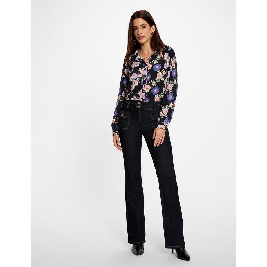 MORGAN Allover-Print Langarmbluse  