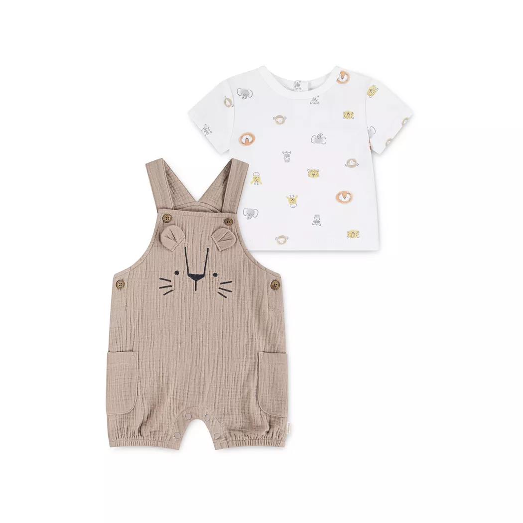 HUGGIES - Set: T-Shirt und Hose, 12 Monate, Beige