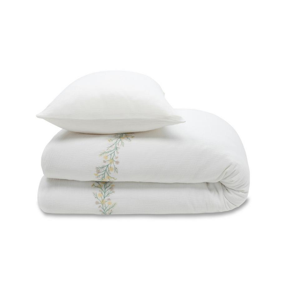 Manor Alice Housse de Coussin en Mousseline Brodé  