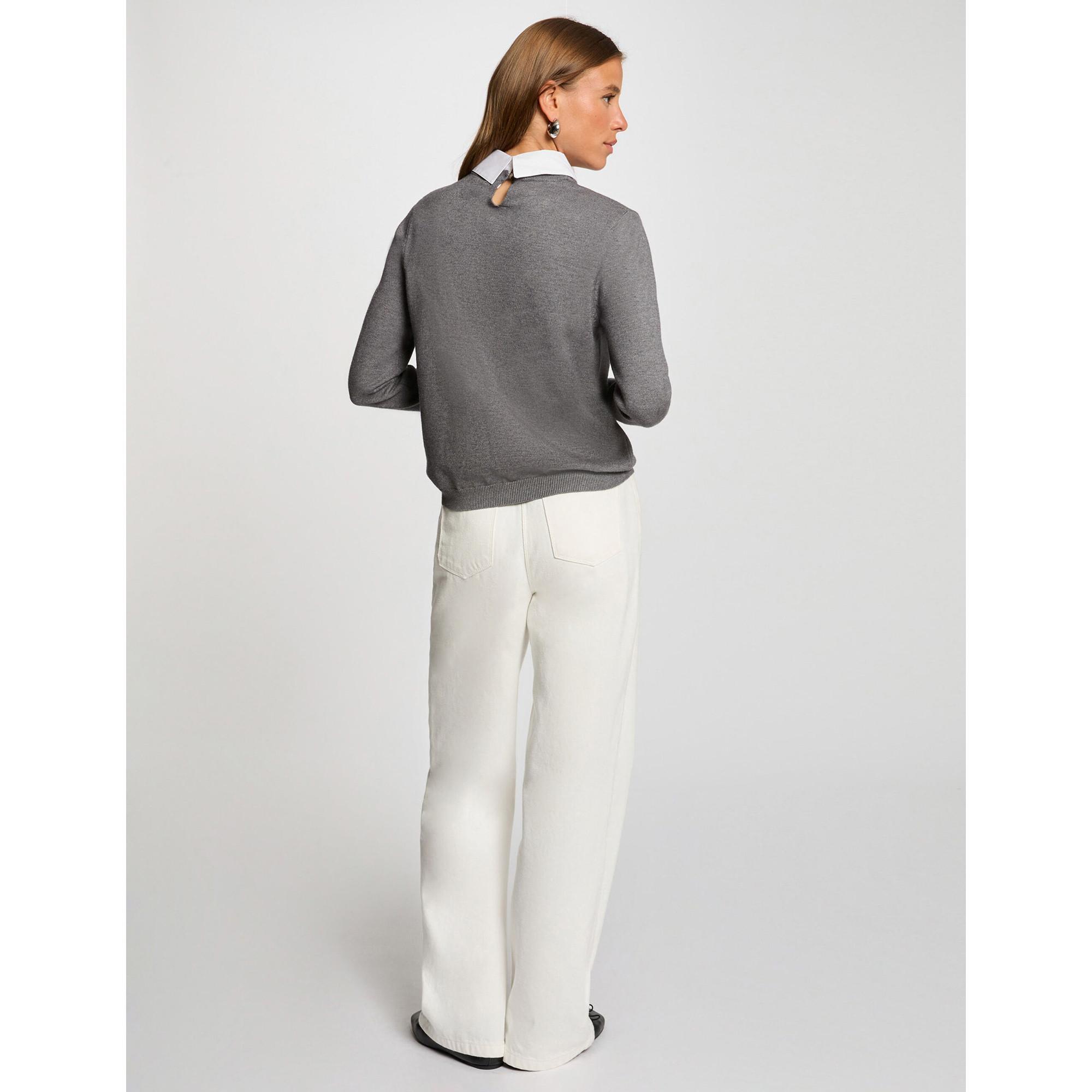 MORGAN Pullover Kent Kragen Straight Fit  