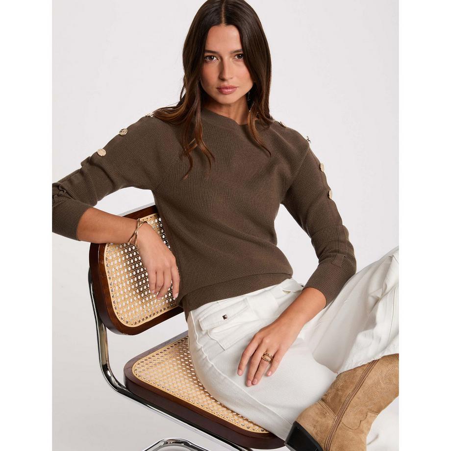 MORGAN Pullover mit Zierknöpfen  